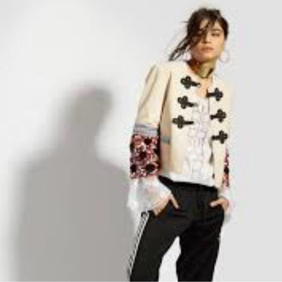 Nomadi Deluxe Artisan Leather Sequin Jacket XS New Boho  Sequins - Picture 1 of 14